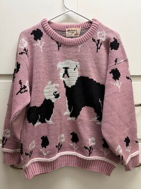 Vintage 80s Mackinaw Woolens Traverse Bay Woolen Co Michigan Knit Sweater M